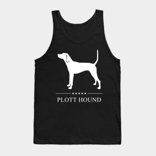 Plott Hound Dog White Silhouette Tank Top